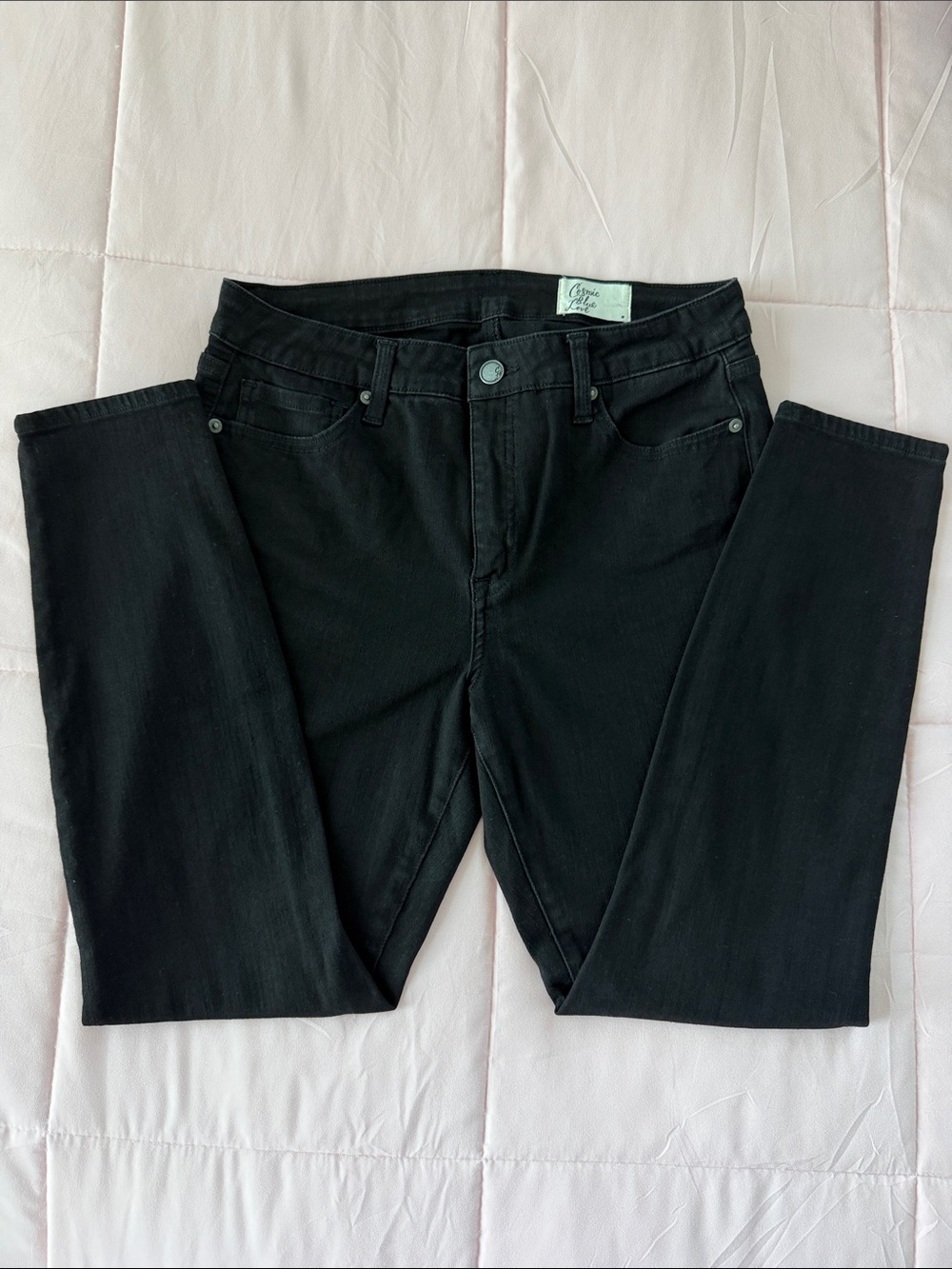 Cosmic Blue Love Slim Straight Black Jeans - NWOT Size 31